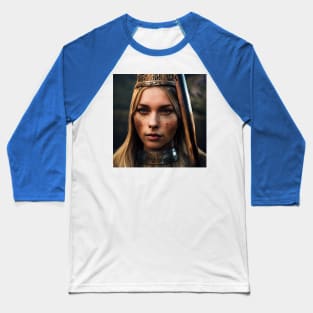 Viking Shield Maiden Baseball T-Shirt